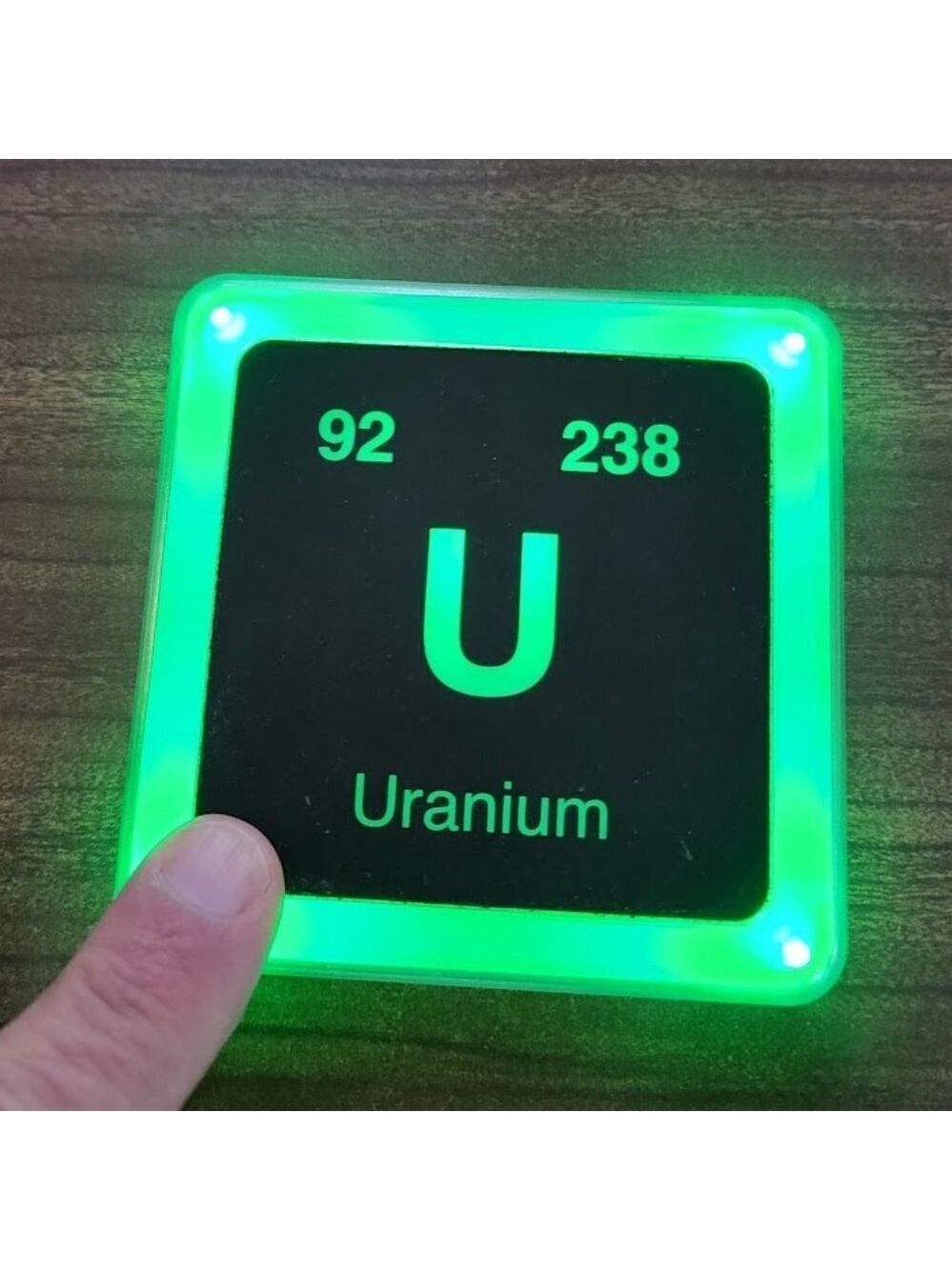 ThinkGeek Radioactive Elements Coaster Set - Radium, Plutonium, Uranium, Thorium - Picture 4 of 11